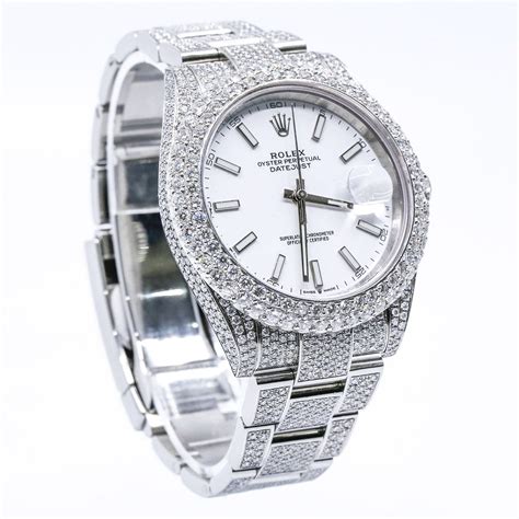 iced out rolex bracelet|Rolex datejust 41mm iced out.